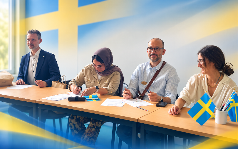 Une délégation suédoise de Borås en visite d’étude à l’INFREP 45